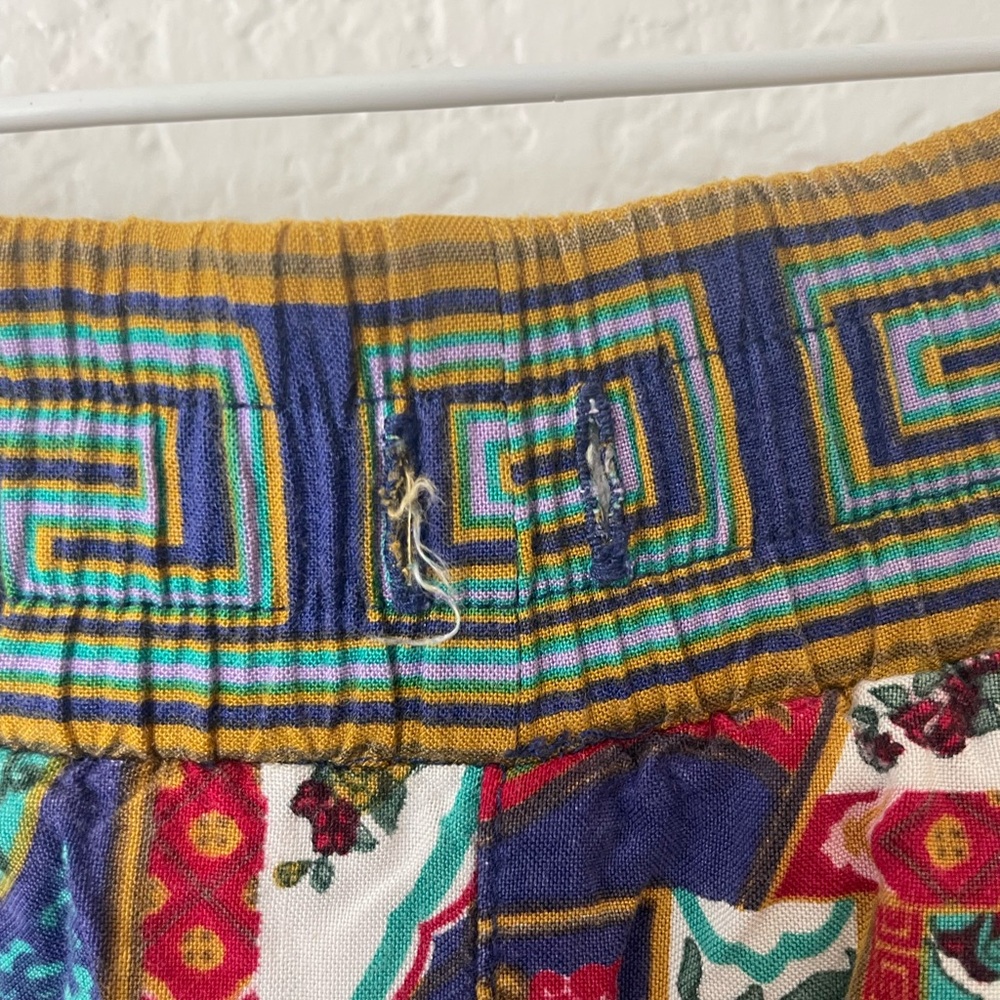 Vtg Express Colorful Patchwork Pattern Stretchy P… - image 3